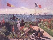 Claude Monet Terrace at Sainte-Adresse painting